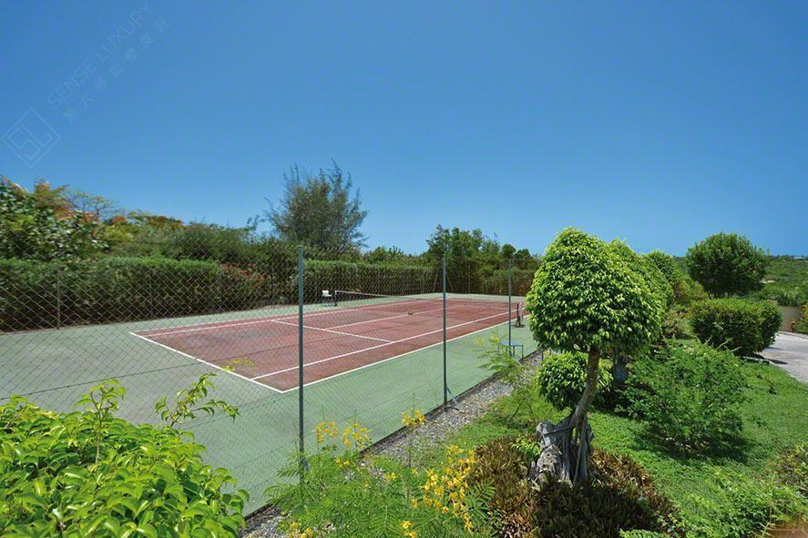 加勒比圣马丁岛世外桃源别墅网球场