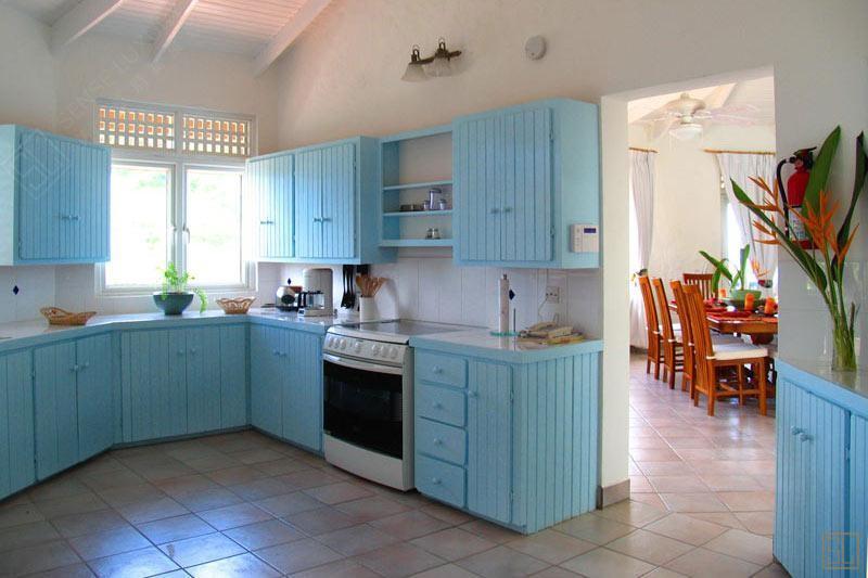 加勒比圣露西亚岛金合欢度假别墅厨房