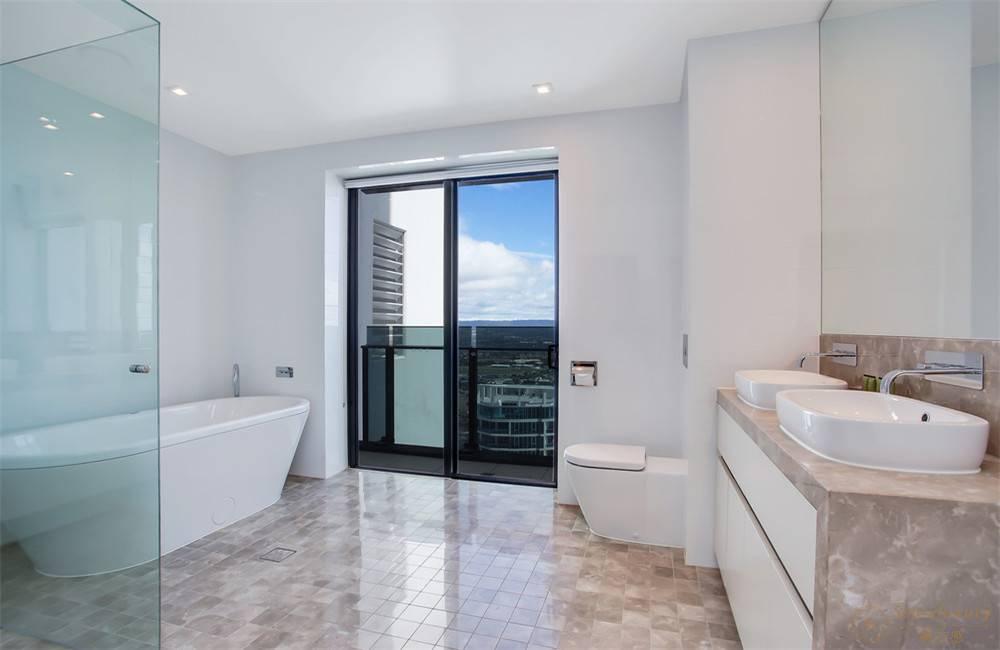 澳大利亚黄金海岸冲浪者天堂 Soul 3 卧室城市海景顶层公寓盥洗室