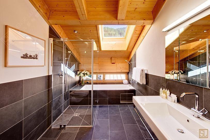 瑞士采尔马特 宙斯顶层雪屋浴室
