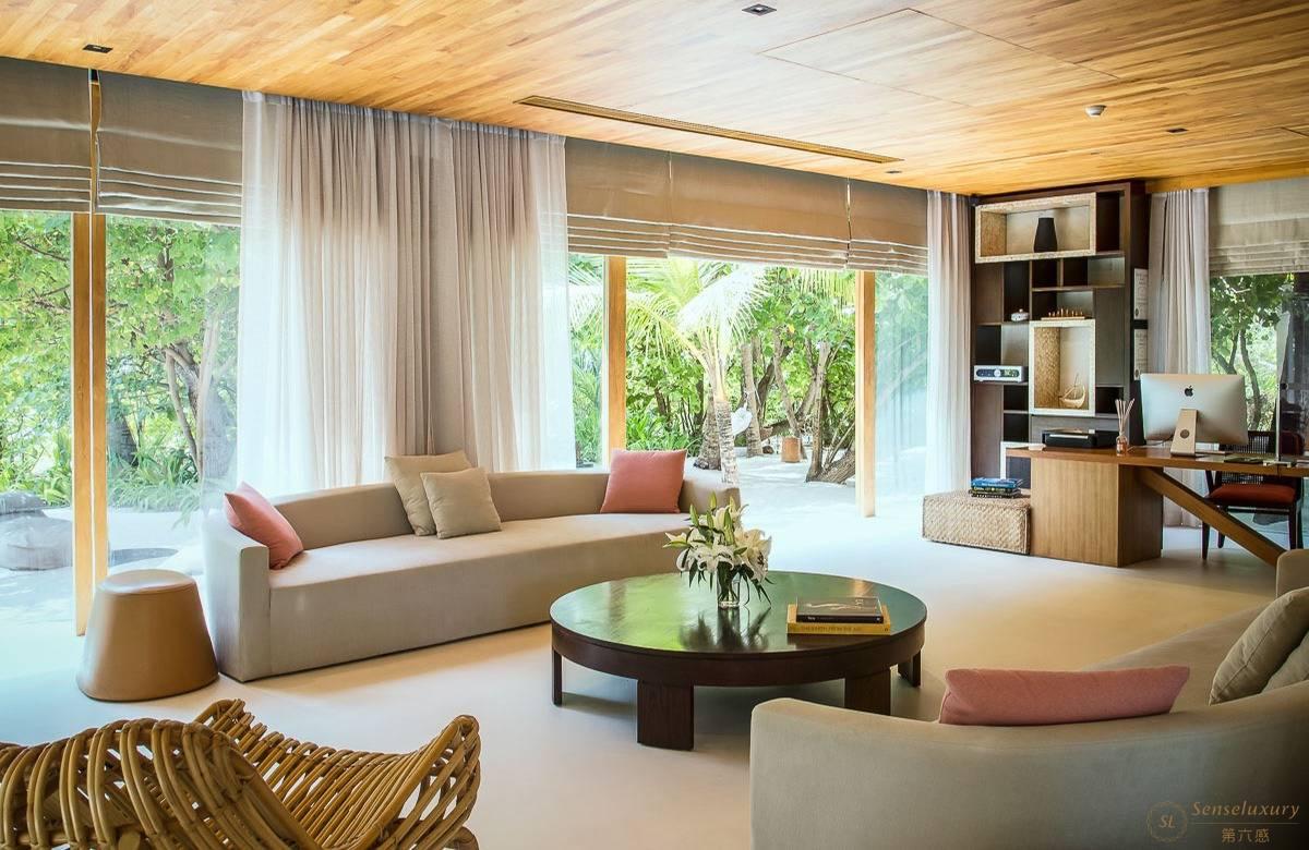马尔代夫马累环礁可可私人岛屿别墅客厅