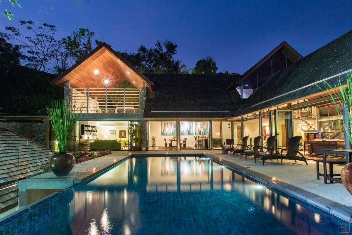 泰国普吉岛萨姆萨拉-罗泰别墅夜景