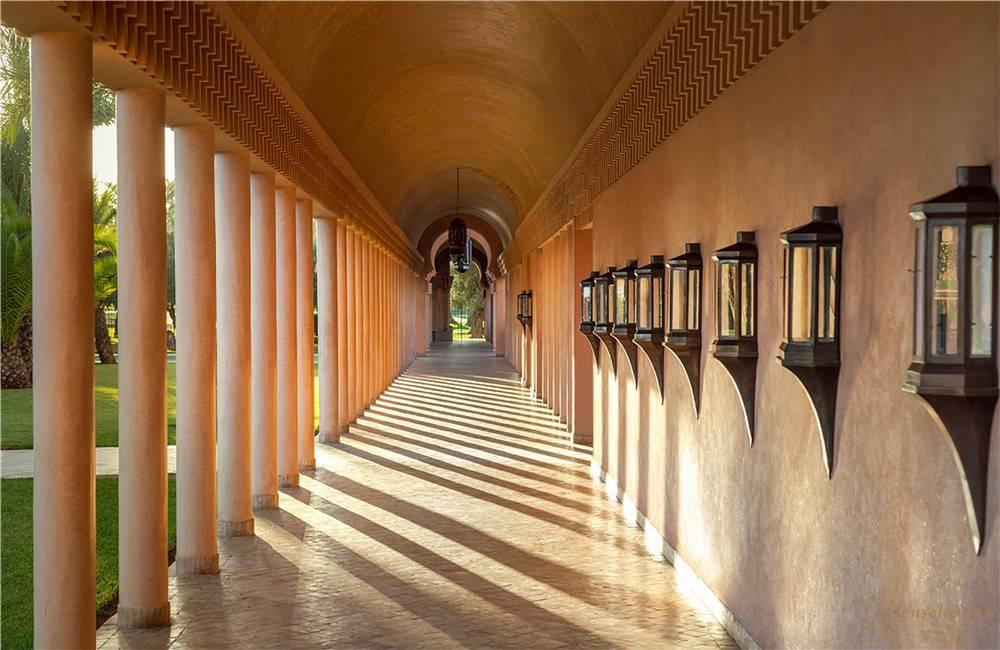 摩洛哥马拉喀什安缦 杰纳酒店走廊